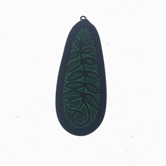 Leaf with Tendril Stained Glass Miniature