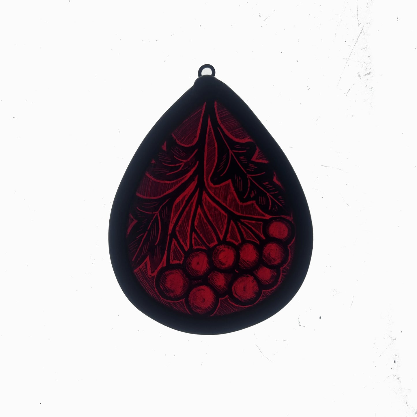 Hawthorn Berries Stained Glass Miniature