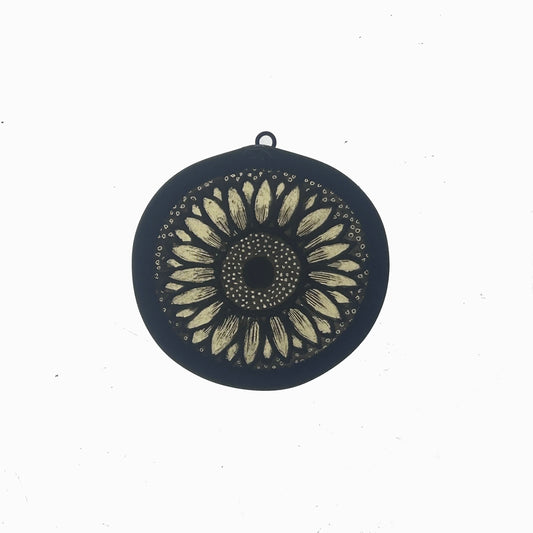 Pale Yellow Sunflower Stained Glass Miniature