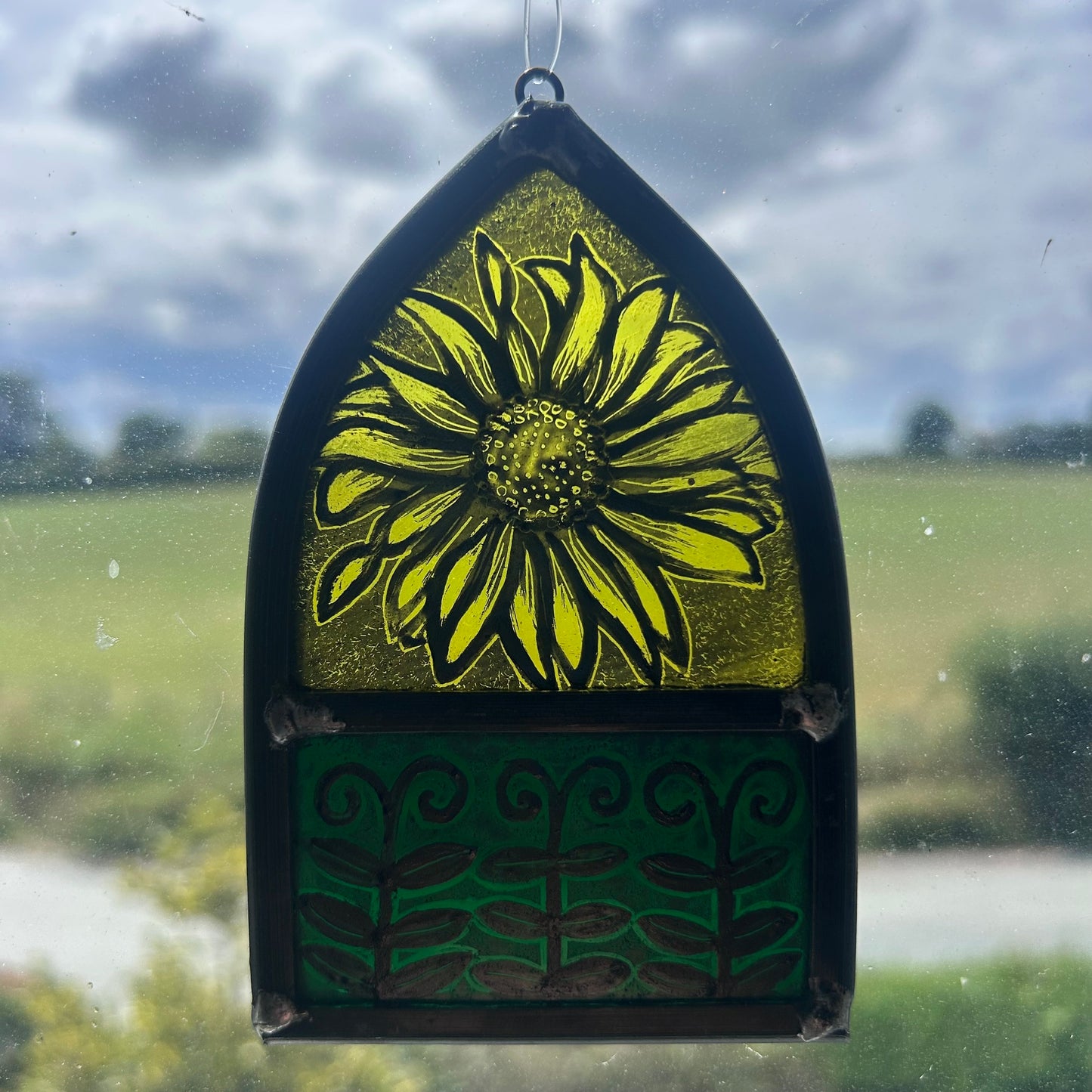Sunflower Stained Glass Arch, Small