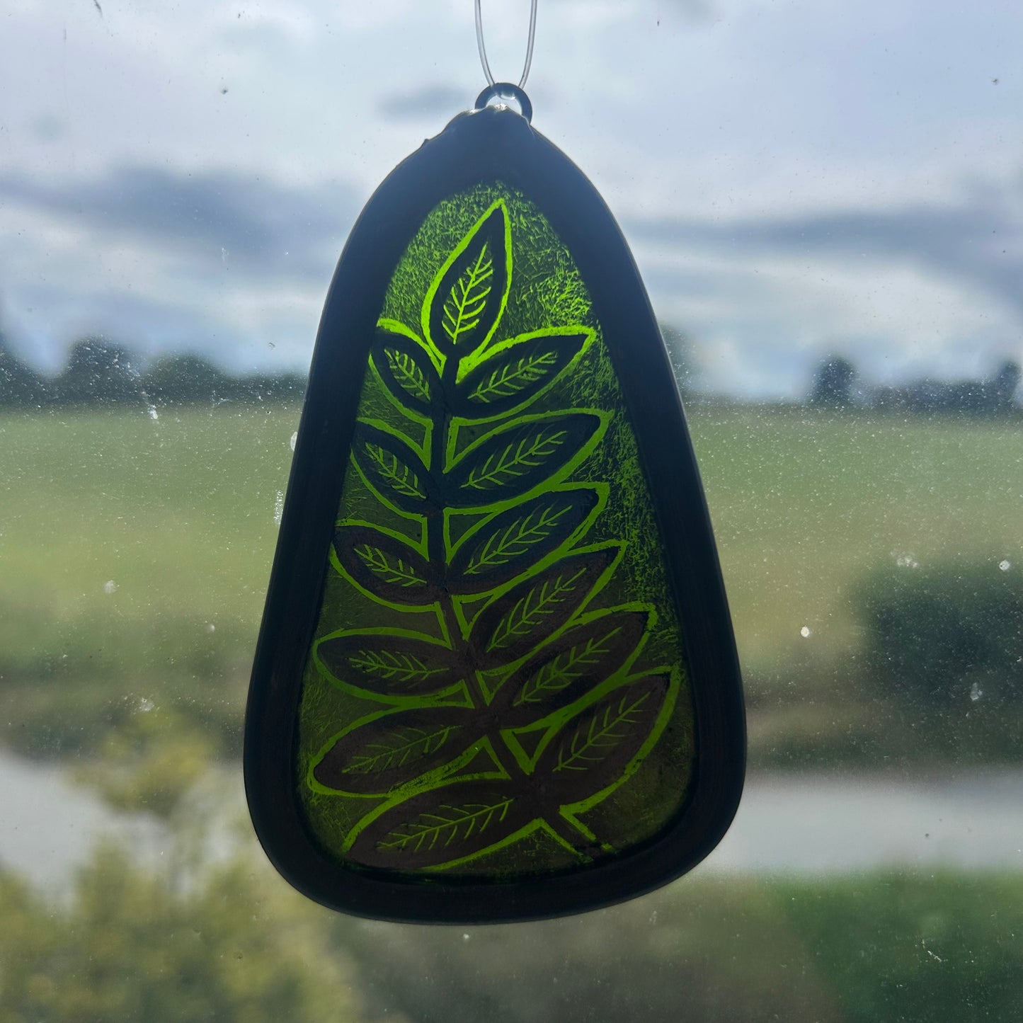 Leaf frond Stained Glass Miniature