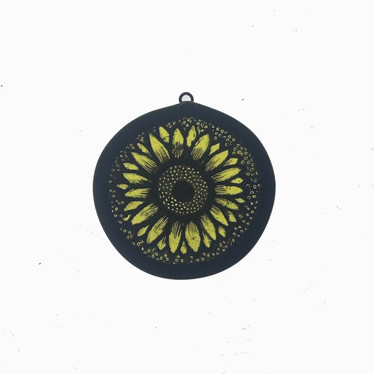 Yellow Sunflower Stained Glass Miniature
