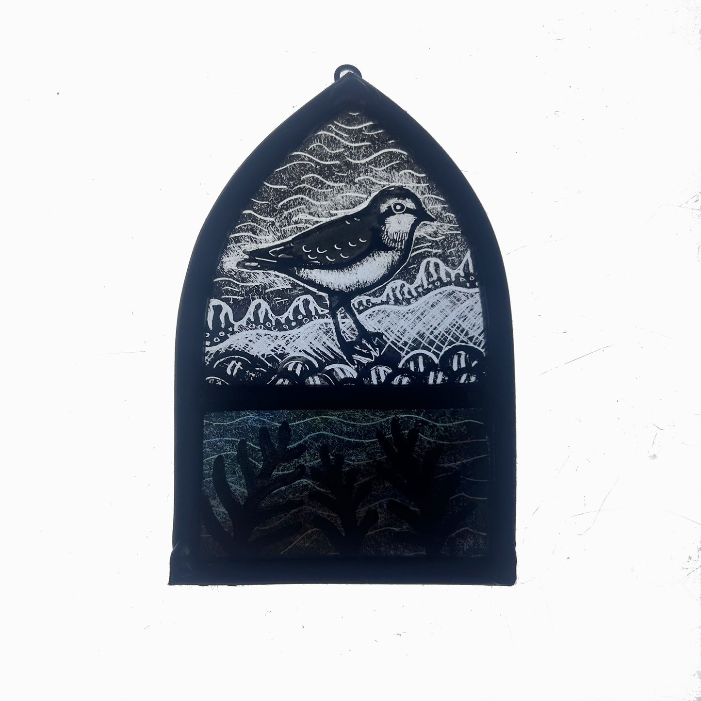 Sea Plover and Seaweed stained Glass Arch, Small