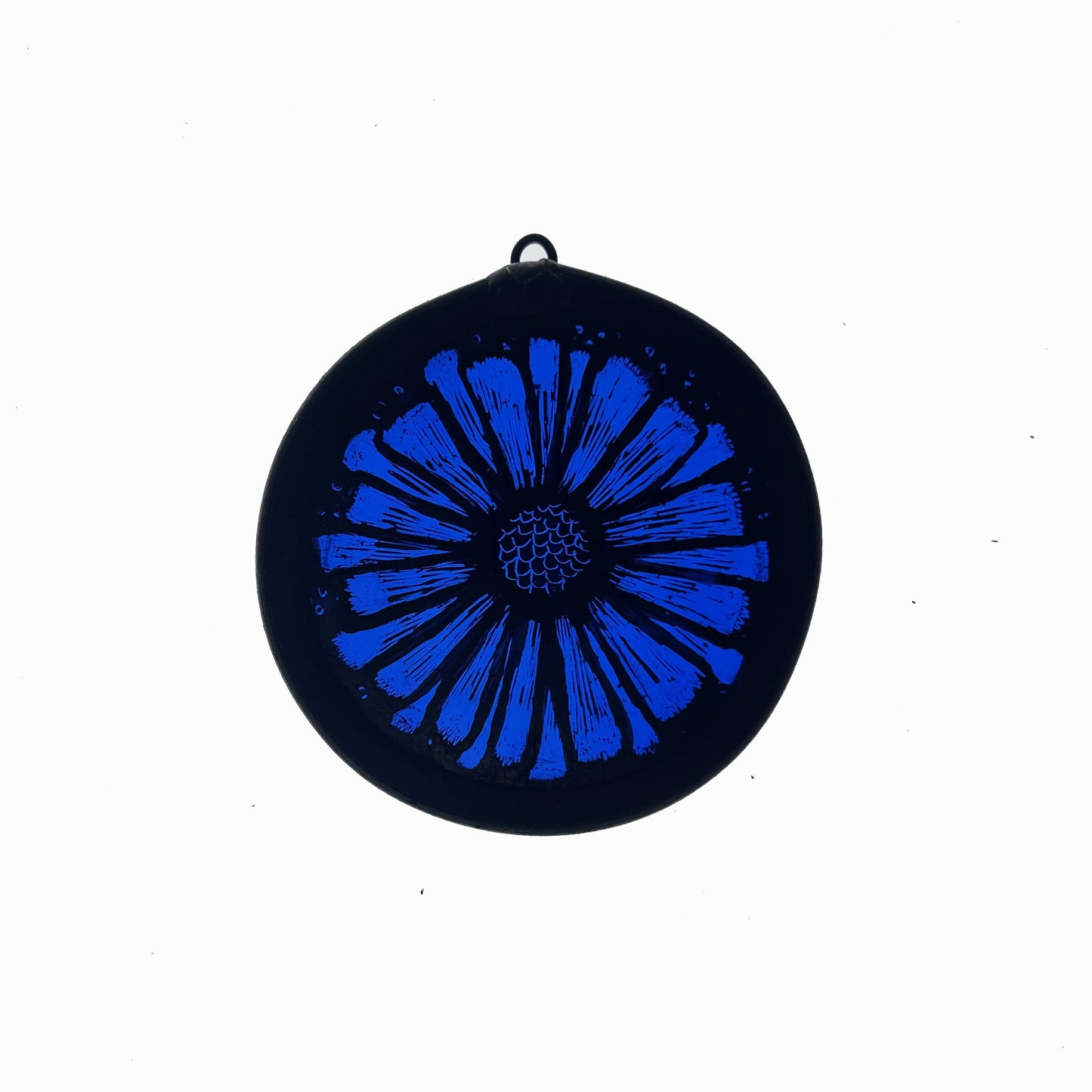 Blue Cornflower Stained Glass Miniature