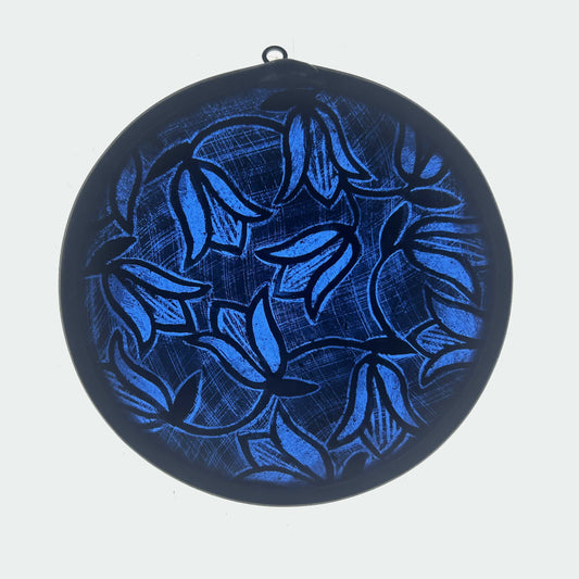 Bluebell Stained Glass Roundel, small