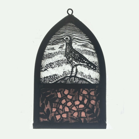 Curlew and Heather Stained Glass Arch, Small