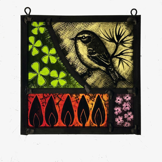 Firecrest Stained Glass Panel Square, Small