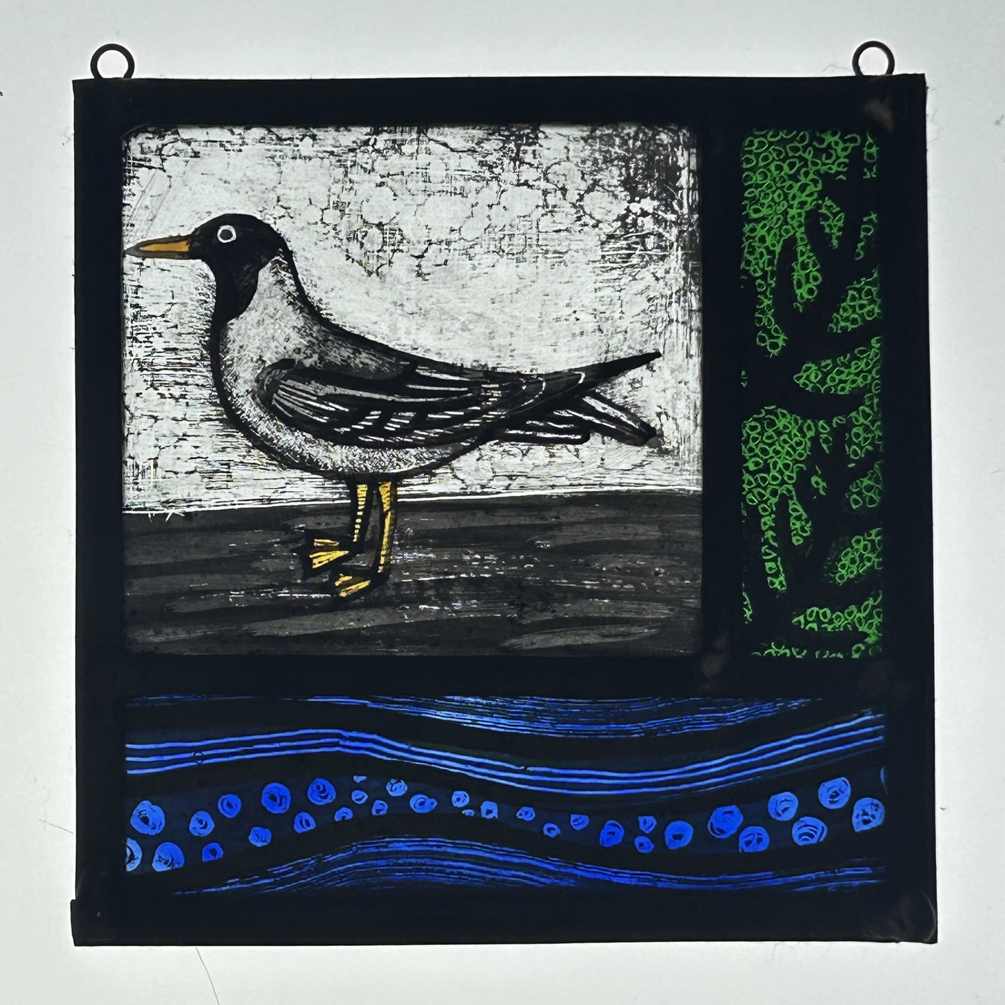 Seagull Stained Glass Square, Small