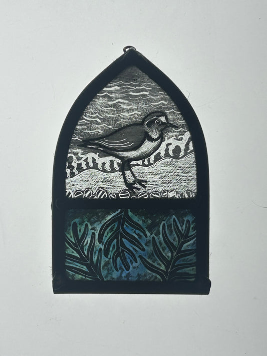 Sea Plover and Seaweed stained Glass Arch, Small