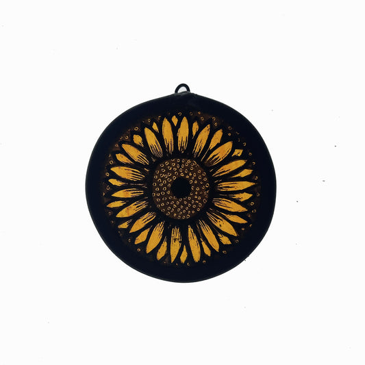 Sunflower Orange Stained Glass Miniature