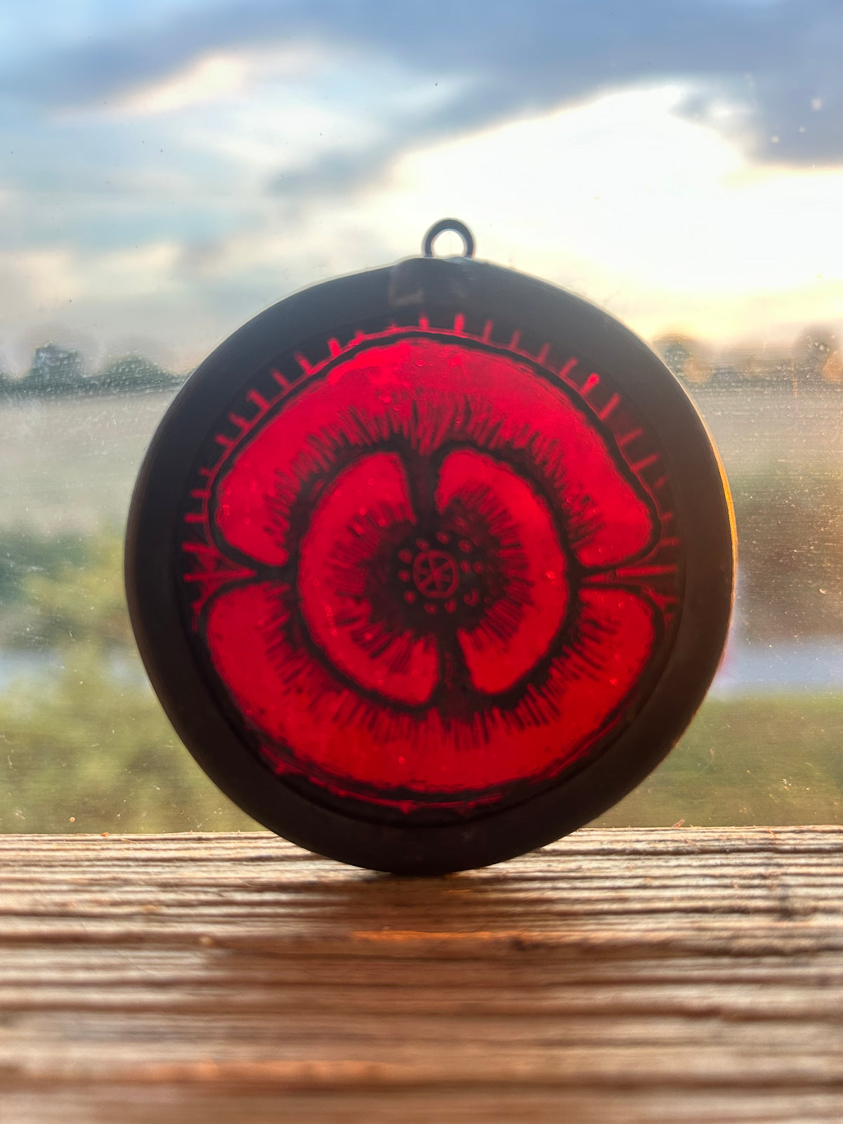 Poppy Stained Glass Miniature