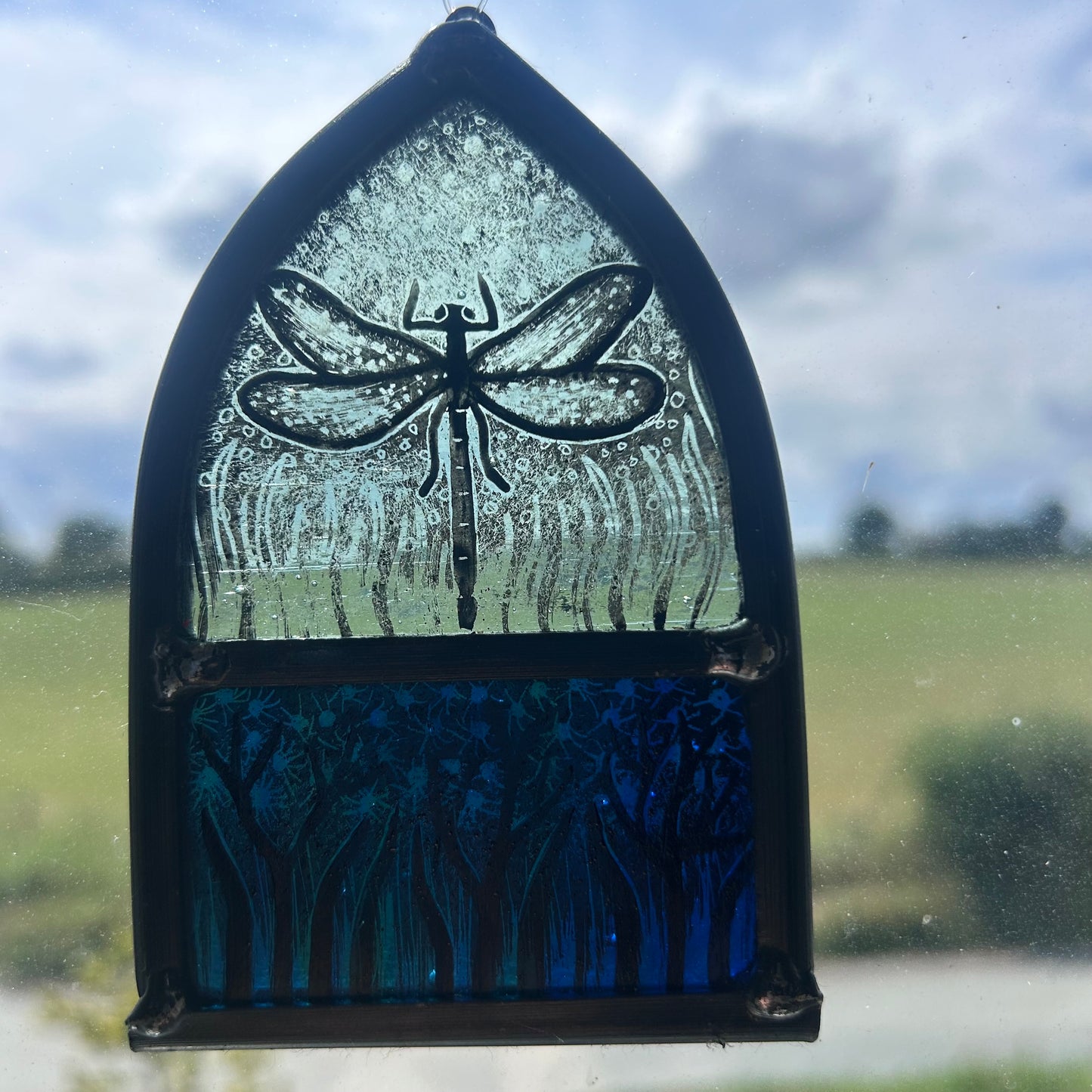 Dragonfly Small Stained Glass Arch,Small