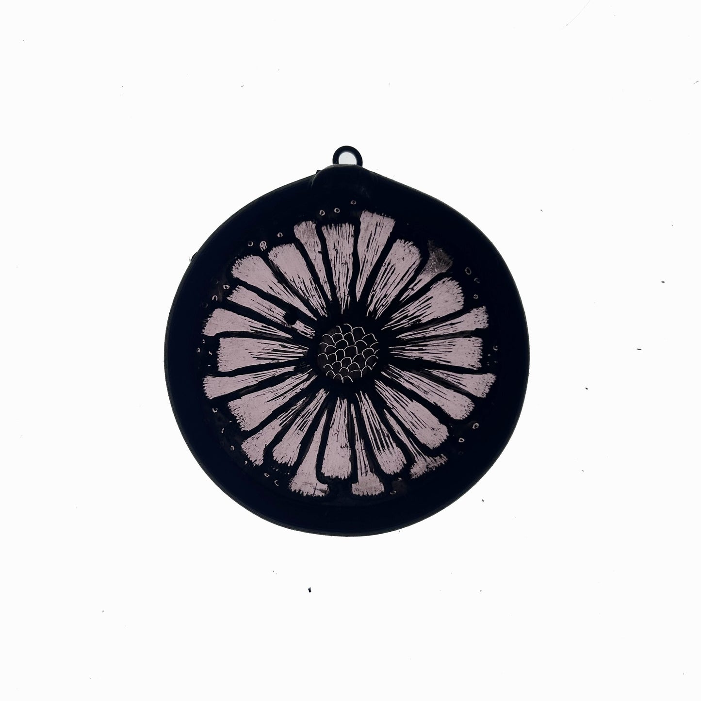 Purple Cornflower Stained Glass Miniature