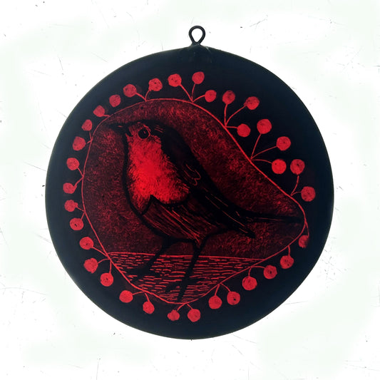 Robin Stained Glass Roundel