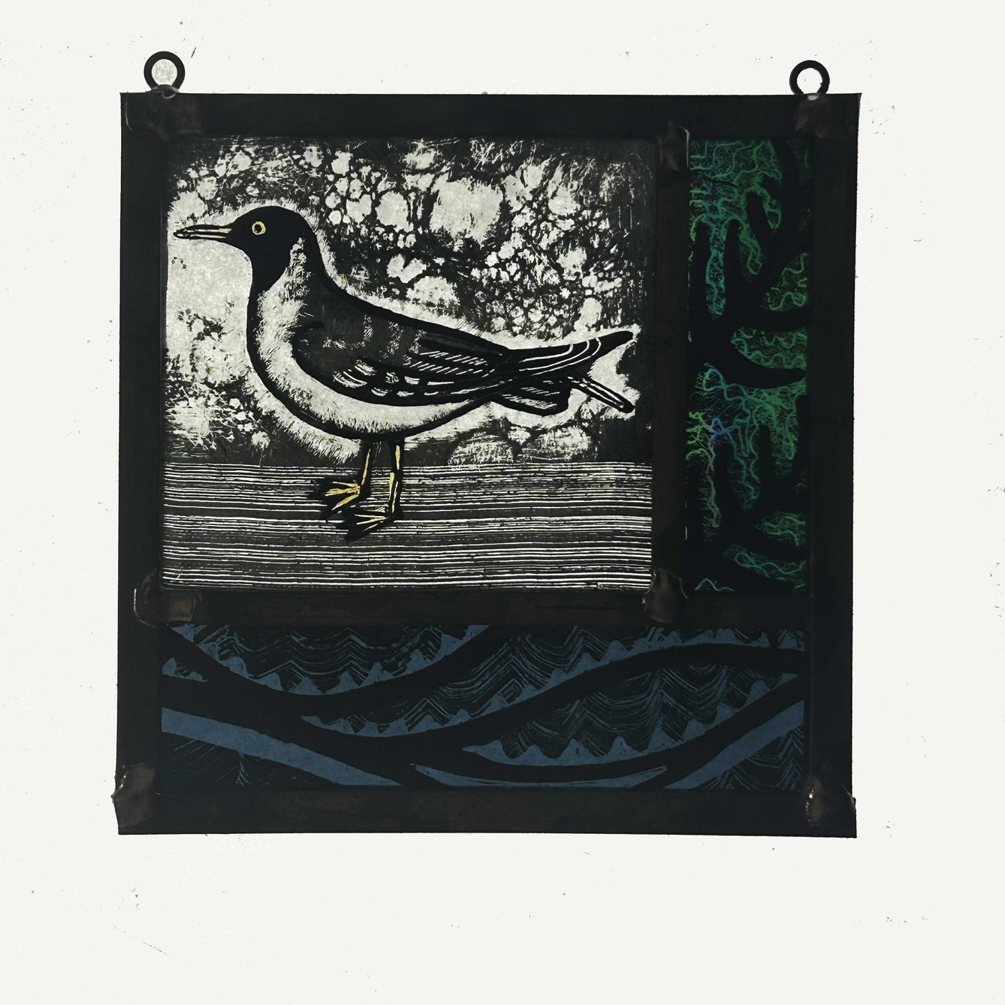 Seagull Stained Glass Square, Small