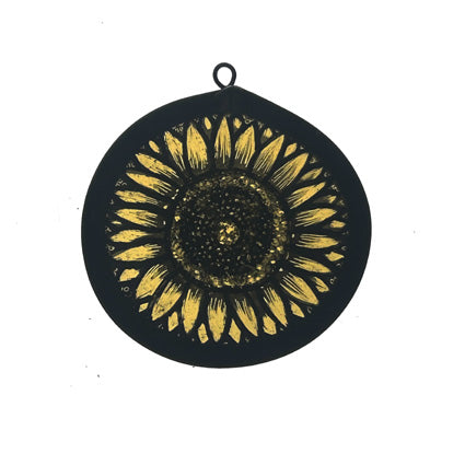 Yellow Sunflower Stained Glass Miniature