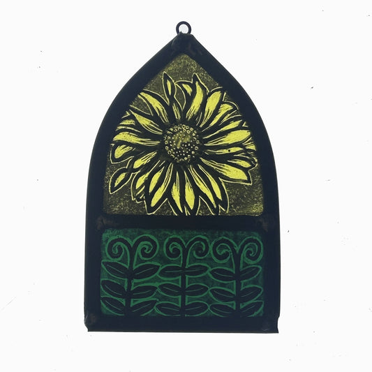 Sunflower Stained Glass Arch, Small