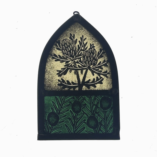 Teasel and Yew Stained Glass Arch, Small